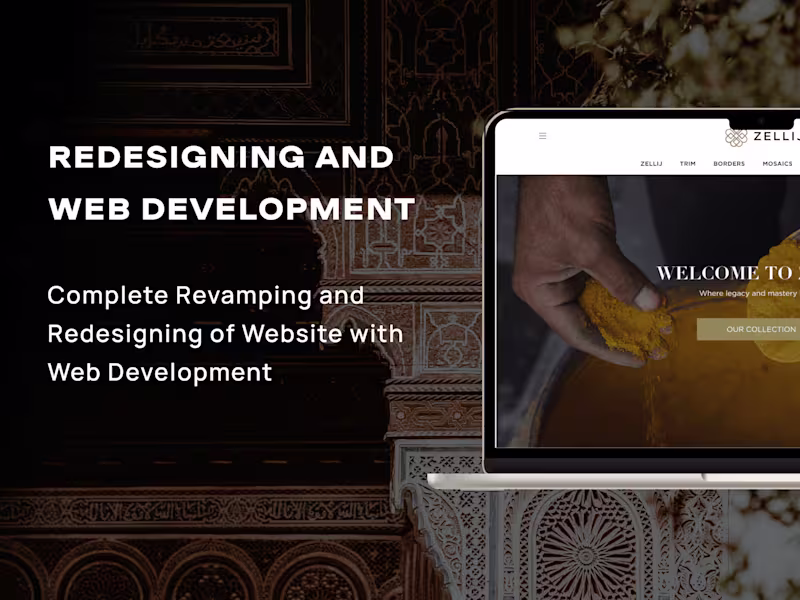 Cover image for UX/UI Design | Website for Morrocan tiles | E-commerce