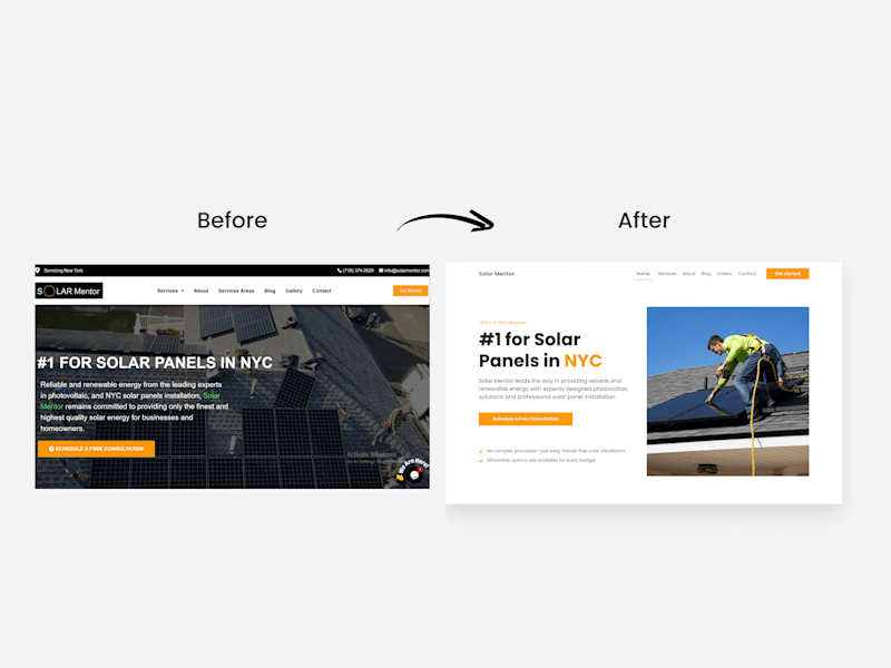 Cover image for Hero Redesign for Solar Mentor