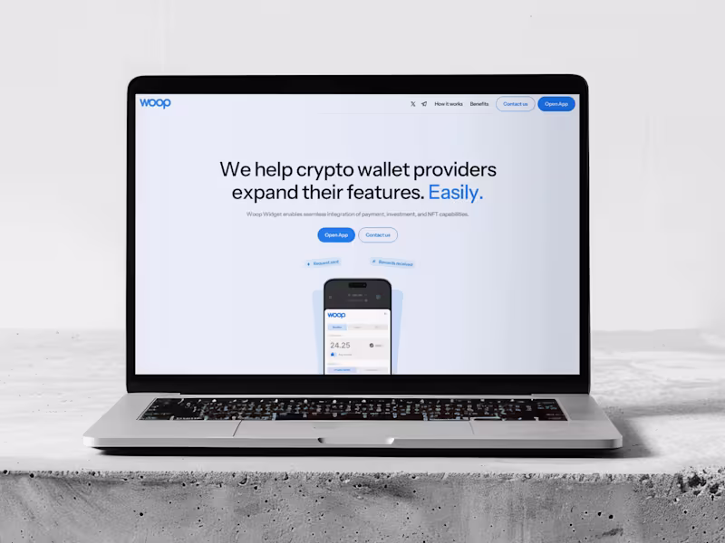 Cover image for Landing Page - Woop Widget