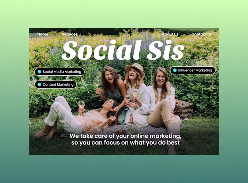 Cover image for Stylish Framer Landing Page for Social Sis Marketing Agency