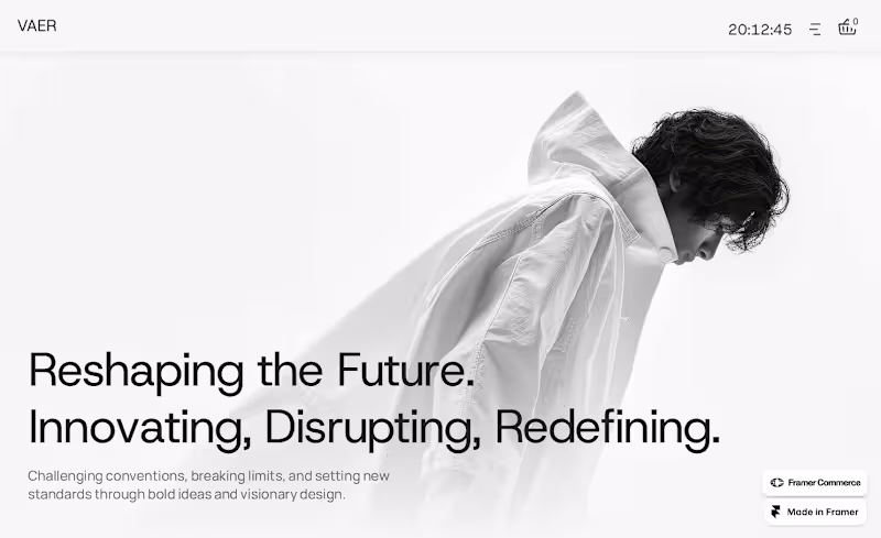 Cover image for Vaer  — High End Fashion eCommerce Template in Framer