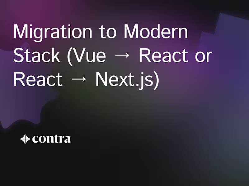 Cover image for Migration to Modern Stack