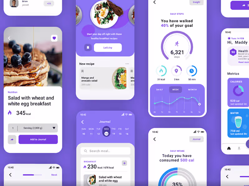 Cover image for Fitness application on Behance