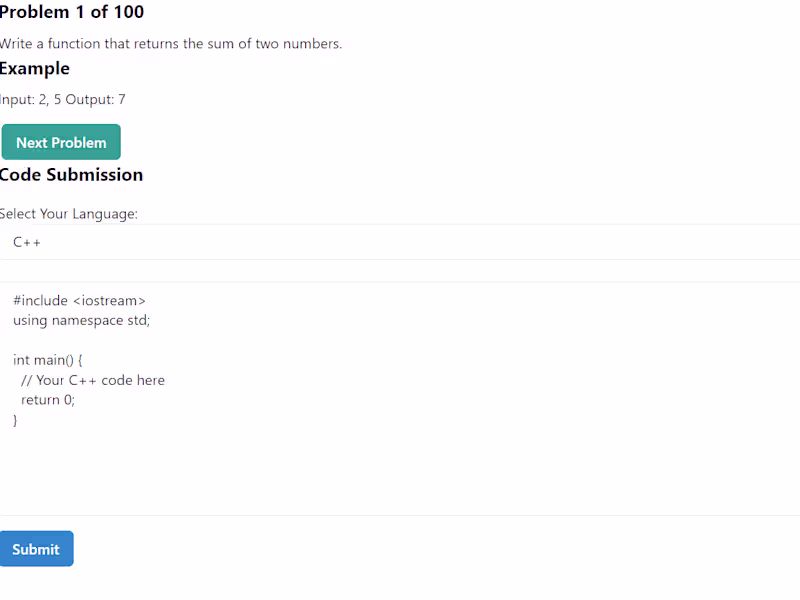 Cover image for Coding Competition Interface