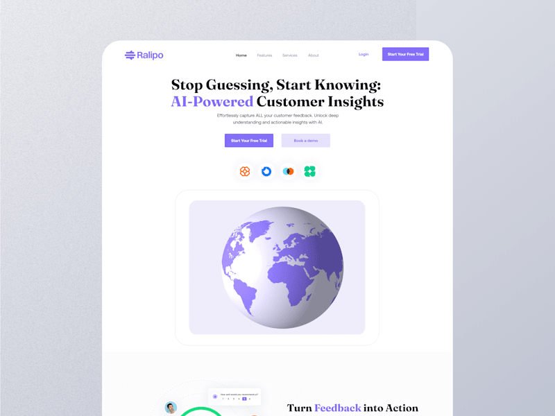 Cover image for Ralipo - AI Feedback SAAS Landing Page