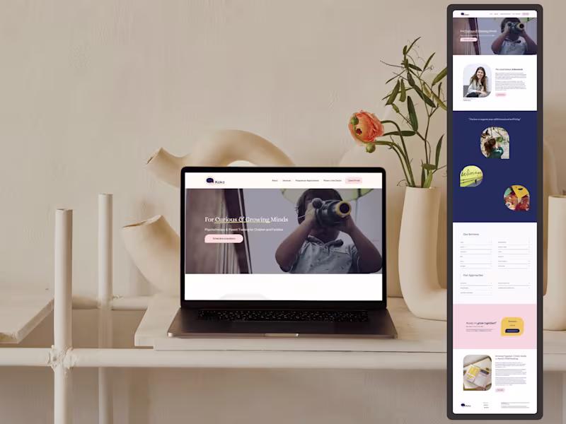 Cover image for Landing Page & Interactive Family Journal Design