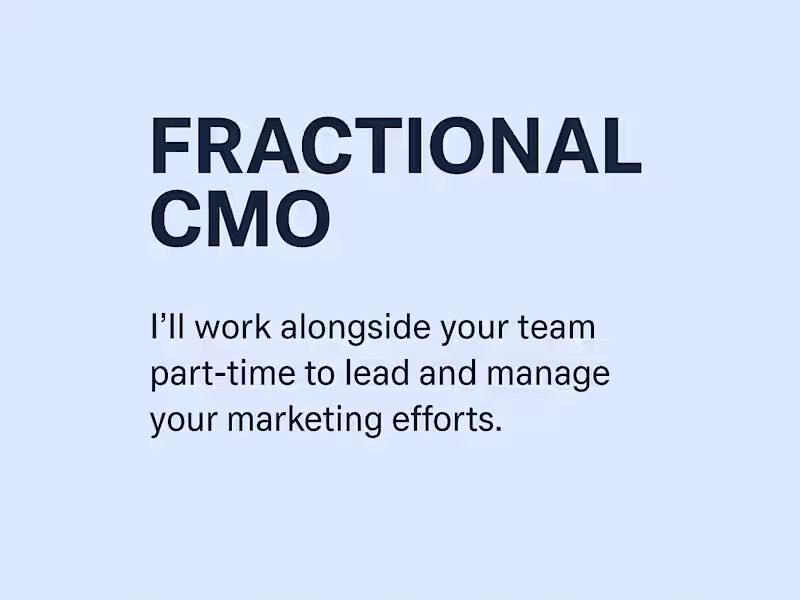 Cover image for Fractional Head of Marketing