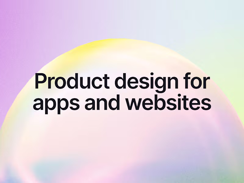 Cover image for Product Design for Apps and Websites