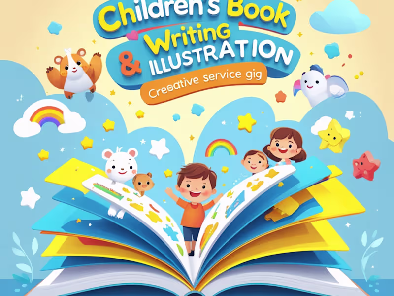Cover image for I will design children book illustration