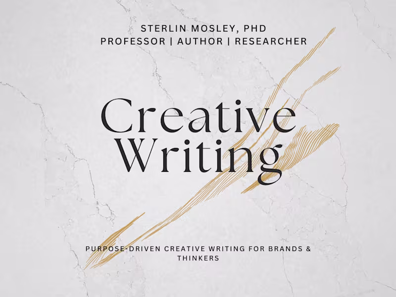 Cover image for Purpose-Driven Creative Writing for Brands & Thinkers