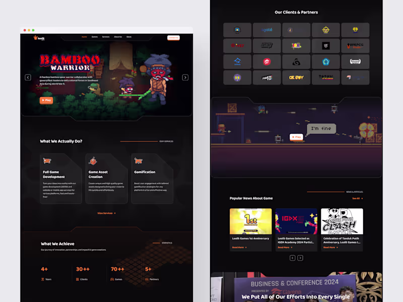 Cover image for Game Agency - Landing Page