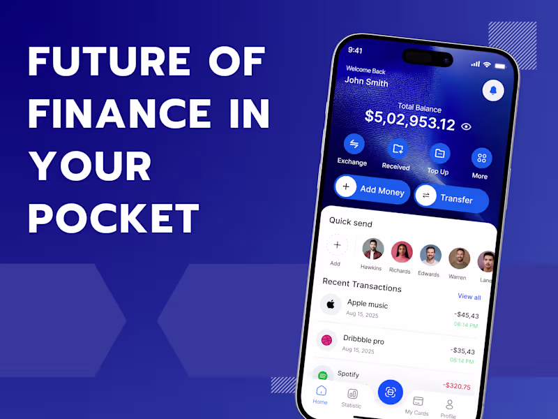Cover image for PayFlow FinTech Mobile App 