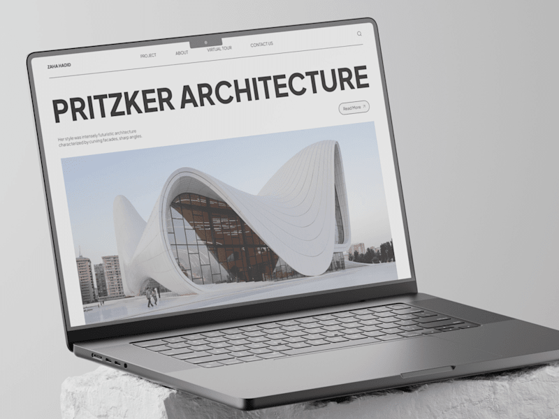 Cover image for Zaha Hadid: A Visionary Architecture Portfolio in Minimalist Web