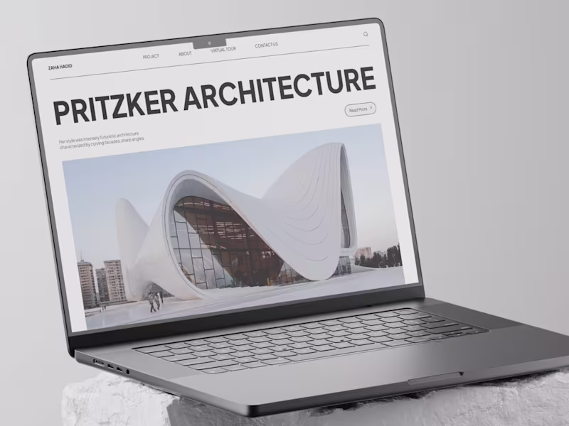 Cover image for Zaha Hadid: A Visionary Architecture Portfolio in Minimalist Web
