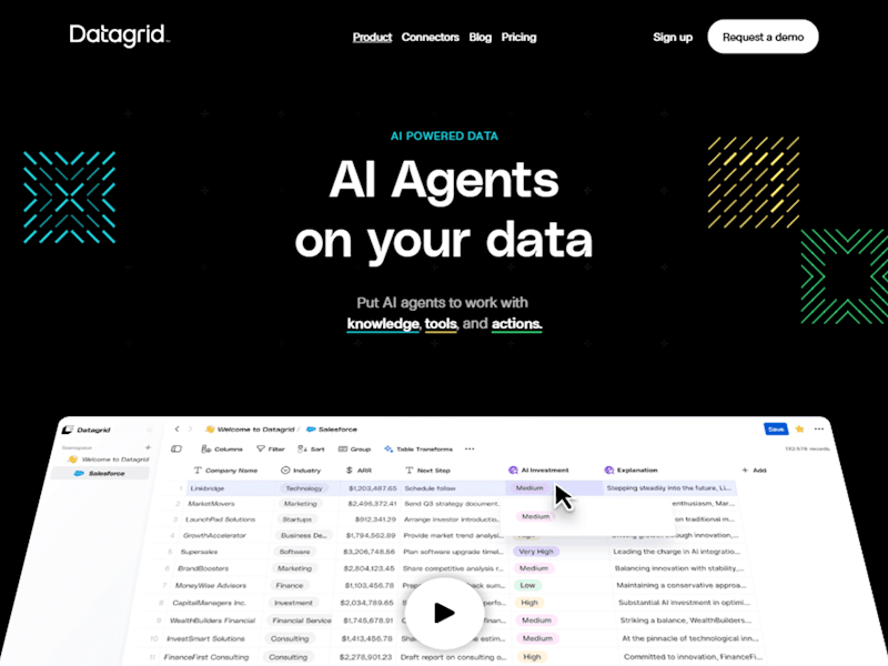 Cover image for Datagrid Website