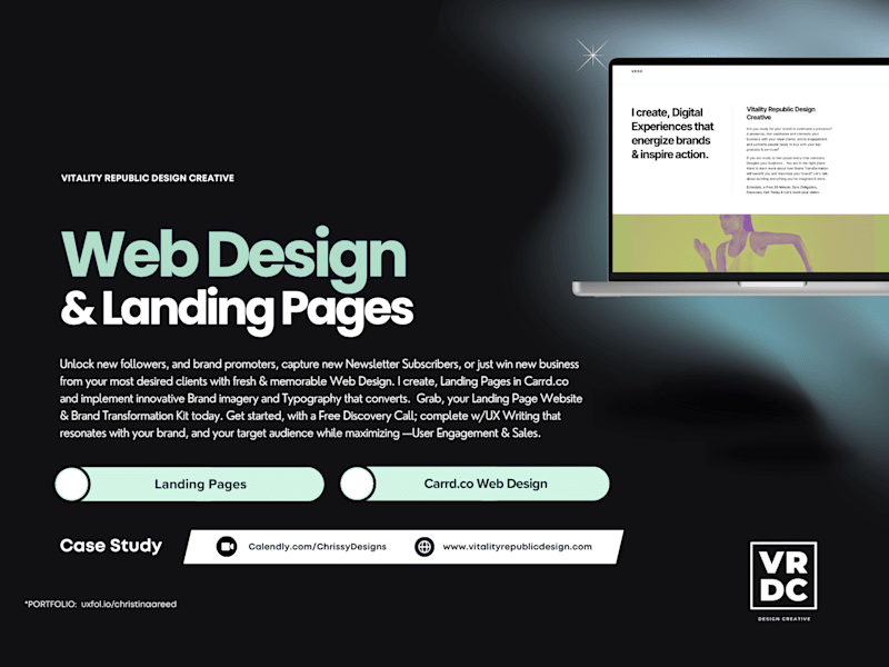 Cover image for VRDC: Web Design, Carrd.co Landing Page 