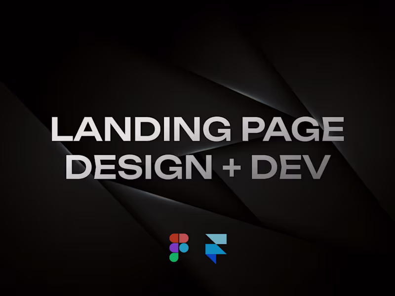 Cover image for Landing Page Design + Framer Development