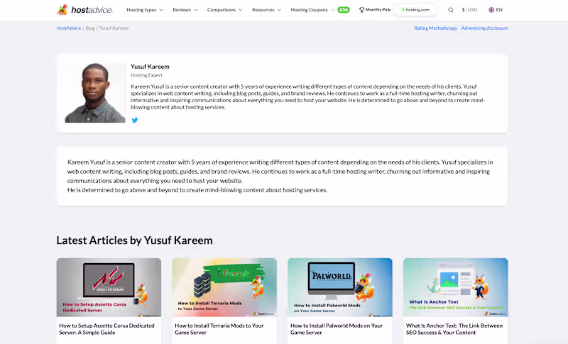 Cover image for SEO content writing for hosting and tech website