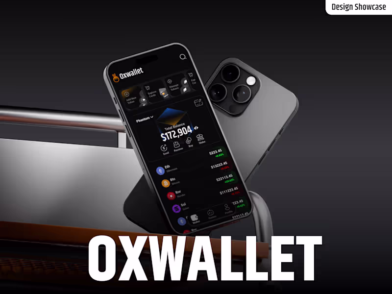 Cover image for OxWallet 💠 Normalize Cryptocurrencies 💠 Mobile app Design