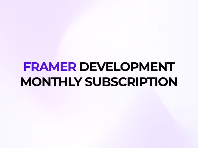 Cover image for Framer Dev Partner for Agencies