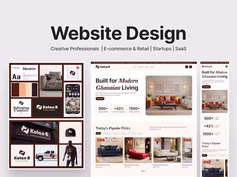 Cover image for WEBSITE UX UI DESIGN