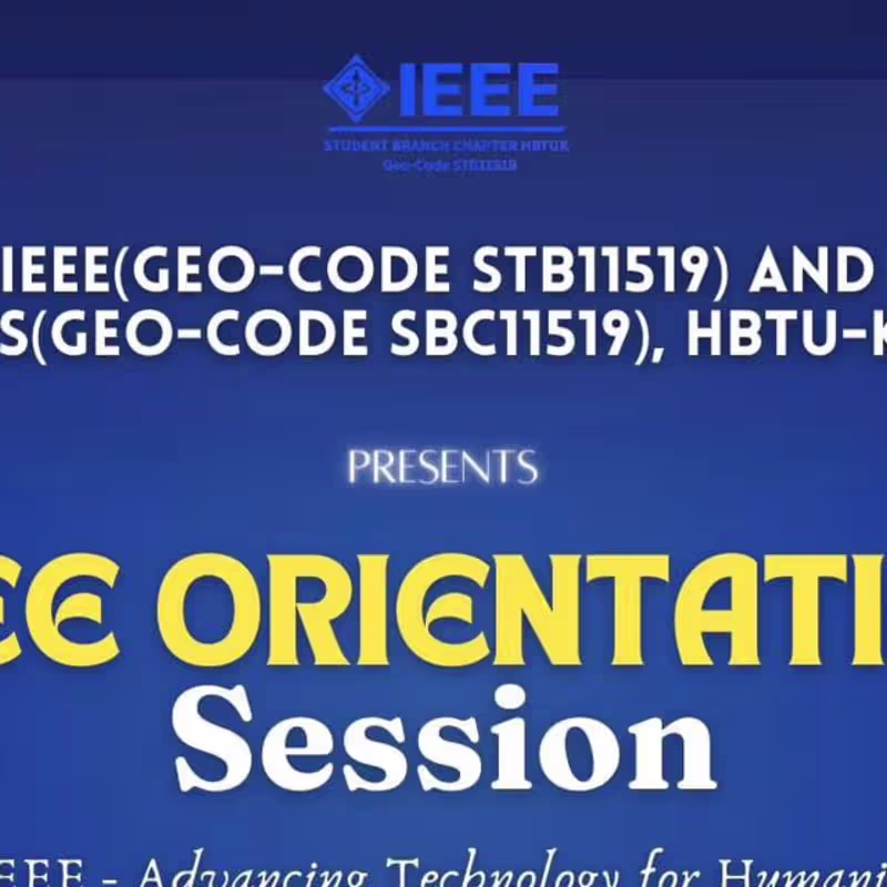 Cover image for Orientation Poster for IEEE Organization