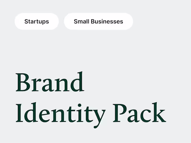 Cover image for Brand Identity Pack [for Startups and Small Businesses]