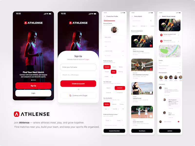 Cover image for Athlense app design for sports