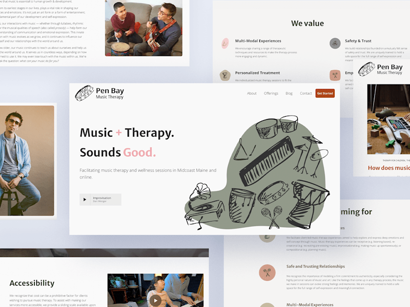Cover image for Music Therapist Website Redesign & Branding