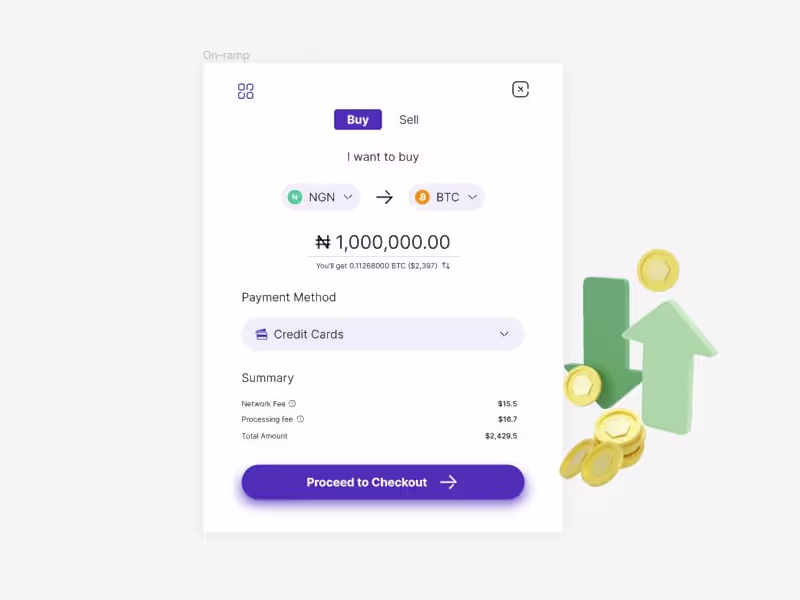 Cover image for On-Ramp De-Fi Web3 Design by Ameh Ugbede on Dribbble