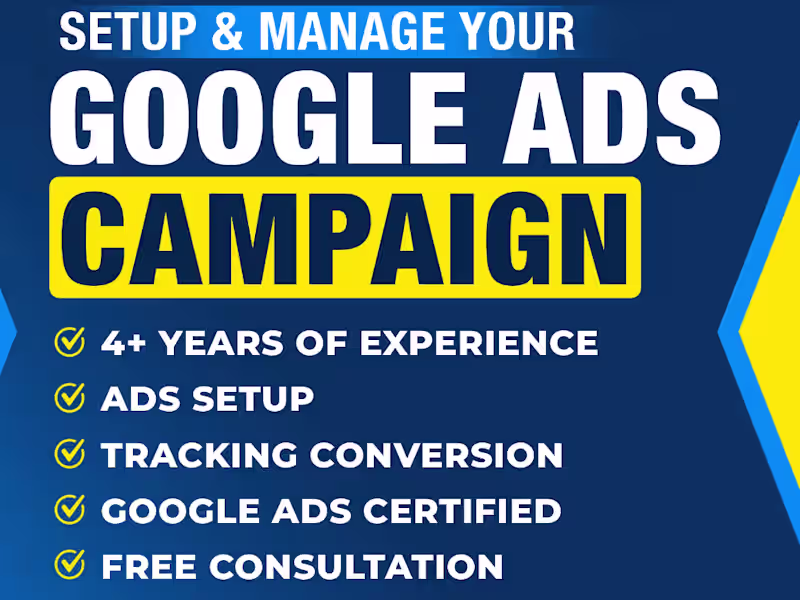 Cover image for I will setup google ads AdWord manage your PPC campaign strategy