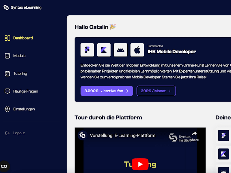 Cover image for eLearning Platform for Mobile Development