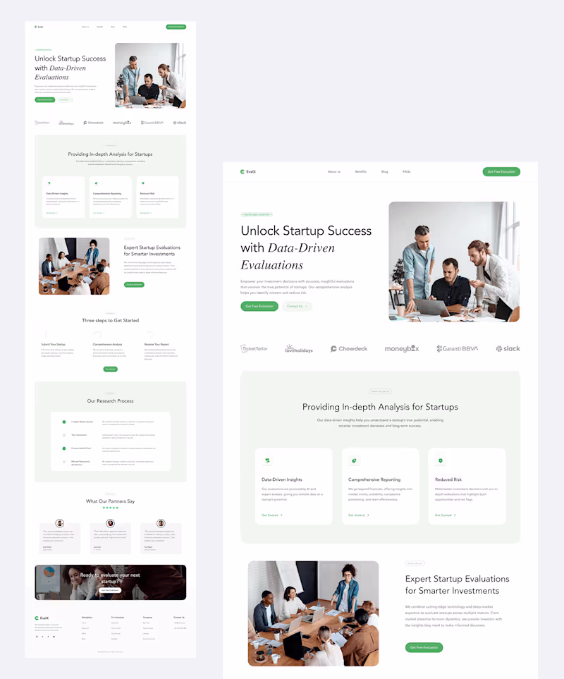 Cover image for Landing Page design for EvalX 👨🏾‍💻🪴 