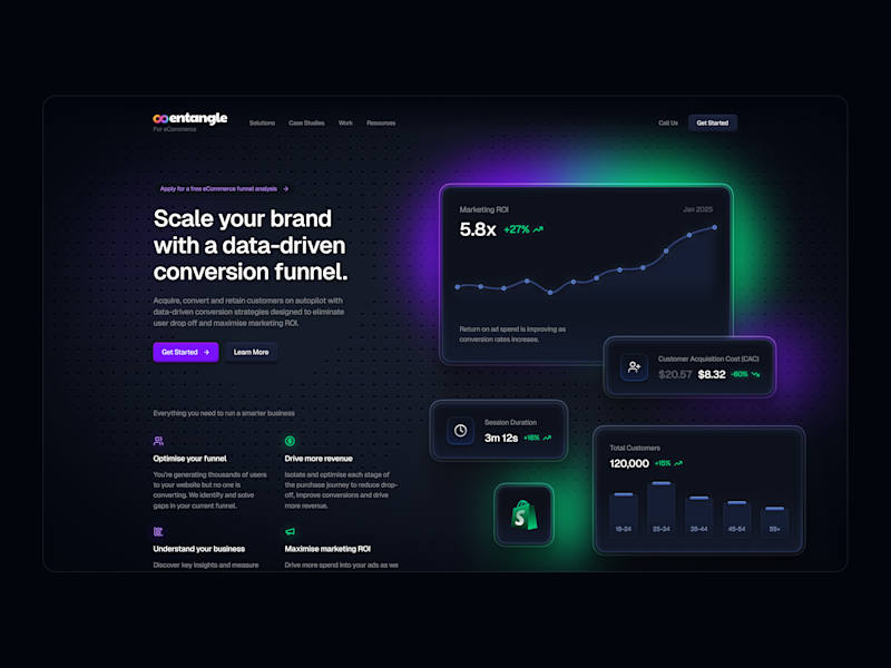 Cover image for Entangle - Landing Page Design