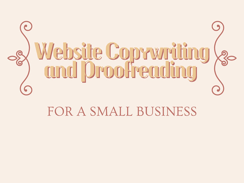 Cover image for Website Copywriting and Proofreading 
