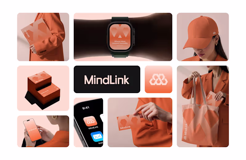 Cover image for MindLink AI - Logo and Brand identity.