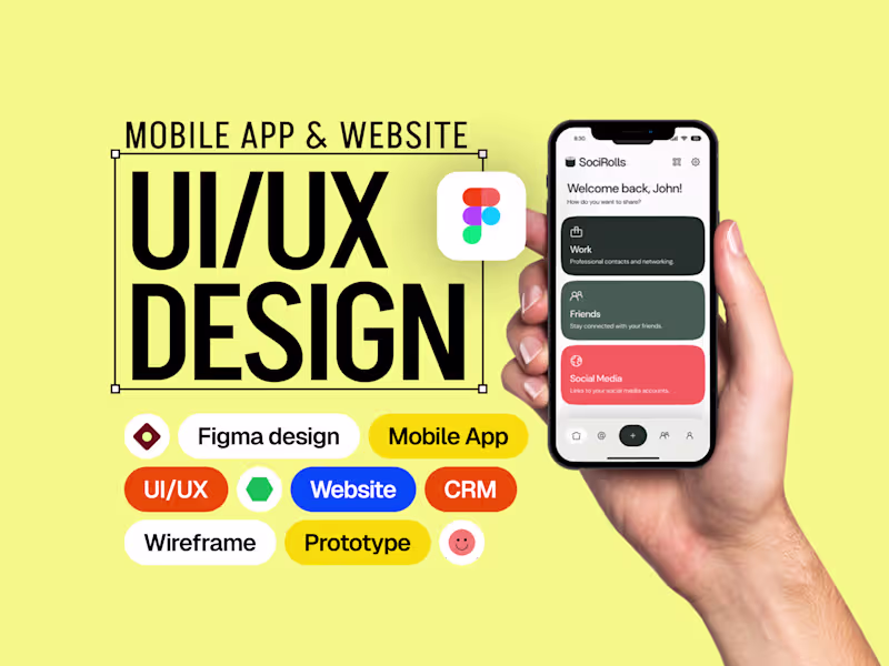 Cover image for Clean & Modern Mobile App UI/UX Design in Figma