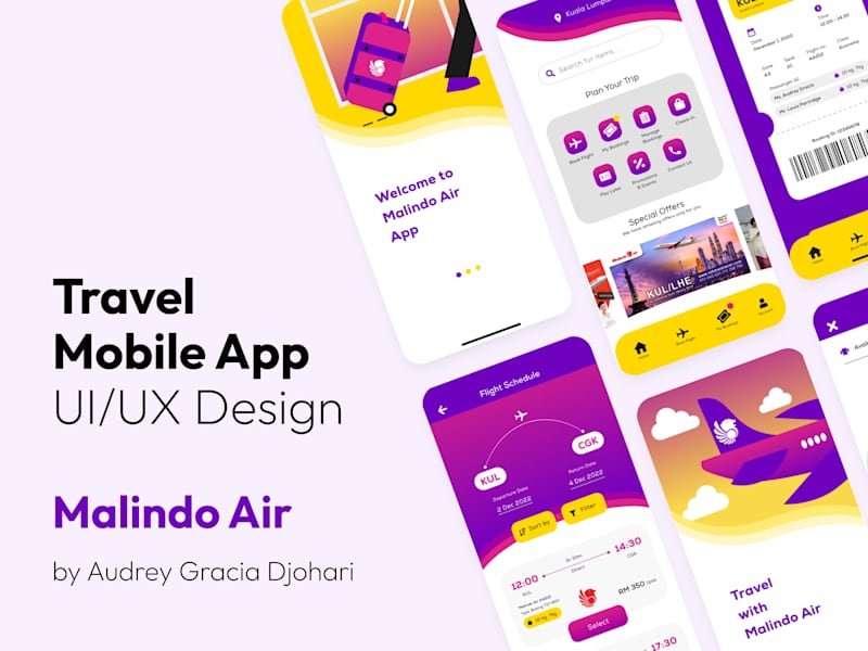 Cover image for UI/UX Design & Research | Malindo Air App Prototype