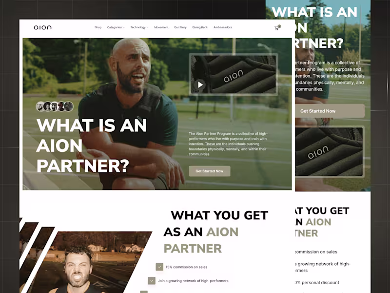 Cover image for AION – Partnership Program Landing Page