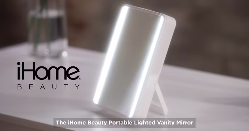Cover image for iHome Beauty Vanity Portable Mirror & Speaker on Vimeo