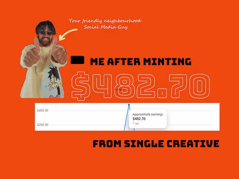 Cover image for damn, 2026 is not that bad...! Minted $482.70 from a single ...