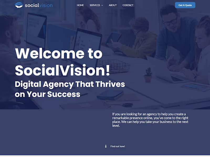 Cover image for Social Vision – Digital Agency Website Designed and develope...