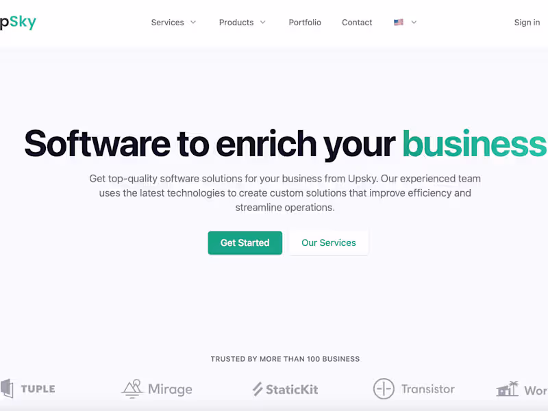 Cover image for UpSky Website
