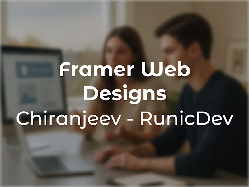 Cover image for Framer Website Design