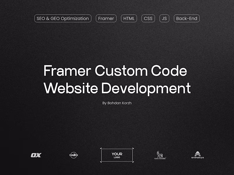 Cover image for Framer ♦︎ Custom Code Website Development 