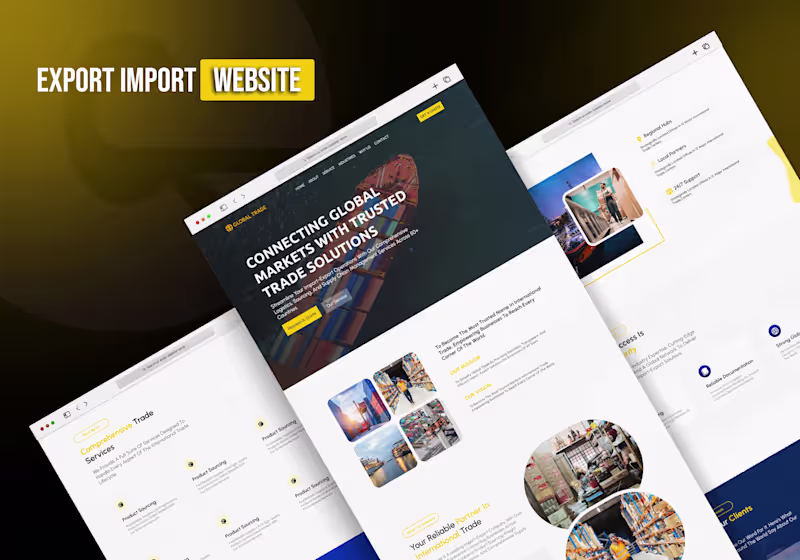 Cover image for export import website UI