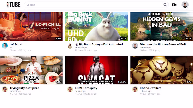 Cover image for 🎥 CrazzzyTube – YouTube Clone (MERN Stack) Created a full-f...