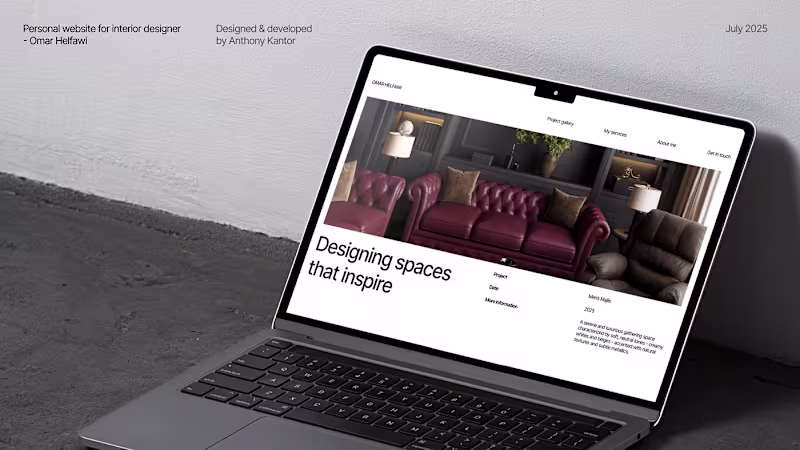 Cover image for Interior Designer Website - Omar H.