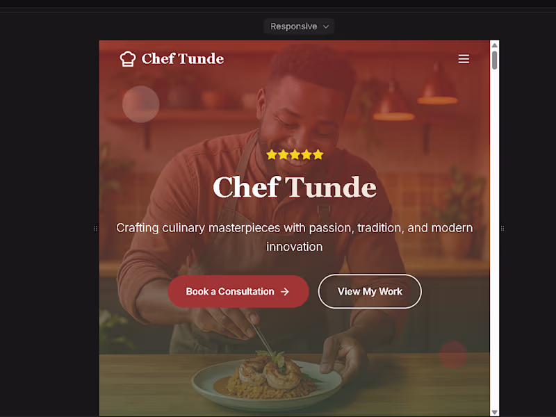 Cover image for Chef Tunde – Culinary Portfolio Built with Bolt