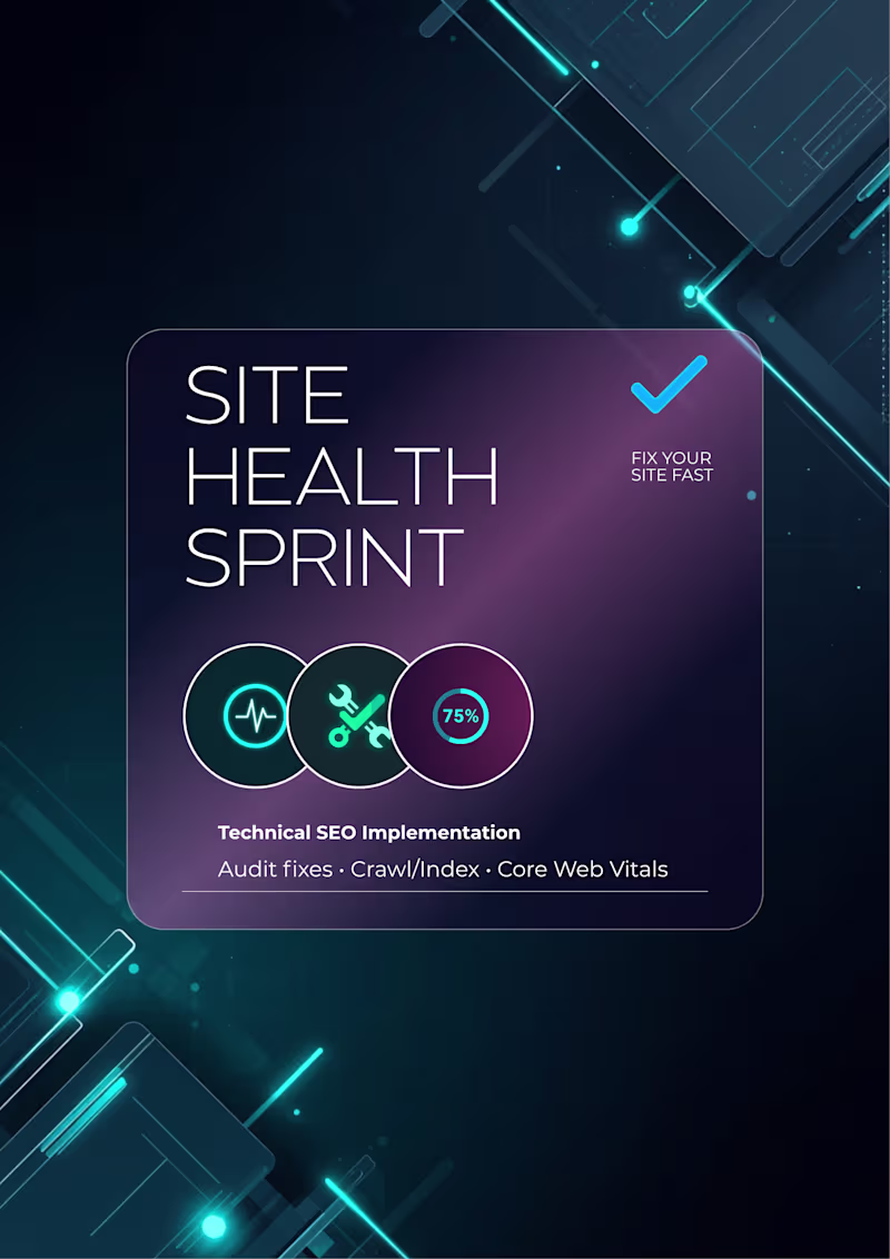 Cover image for Technical SEO Implementation & Site Health Sprint